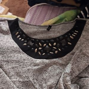 Jeweled gem top sweater